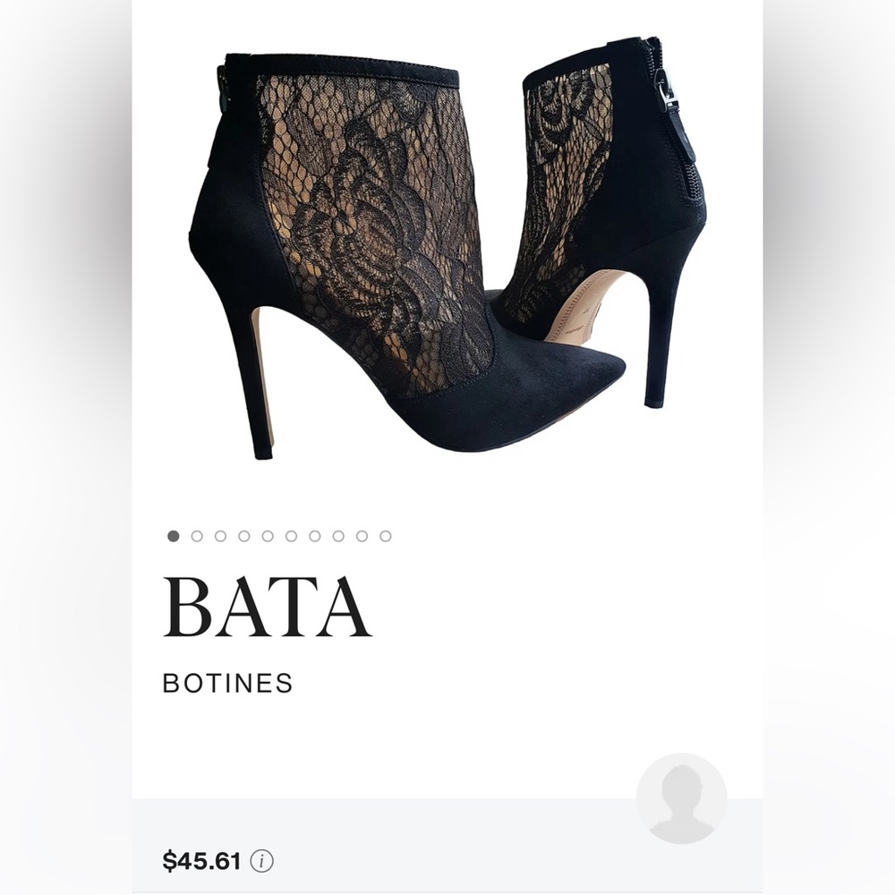Mesh and lace ankle boots - Picture 2 of 10